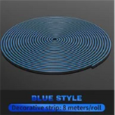 Moldura Hule Decorativa Para Rin Azul 2 Rollos De 4 Mts